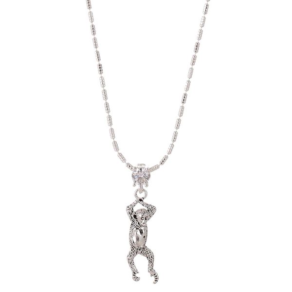 Equilibrium Silver Plated Necklace with Orangutan Pendant - Wild at Heart