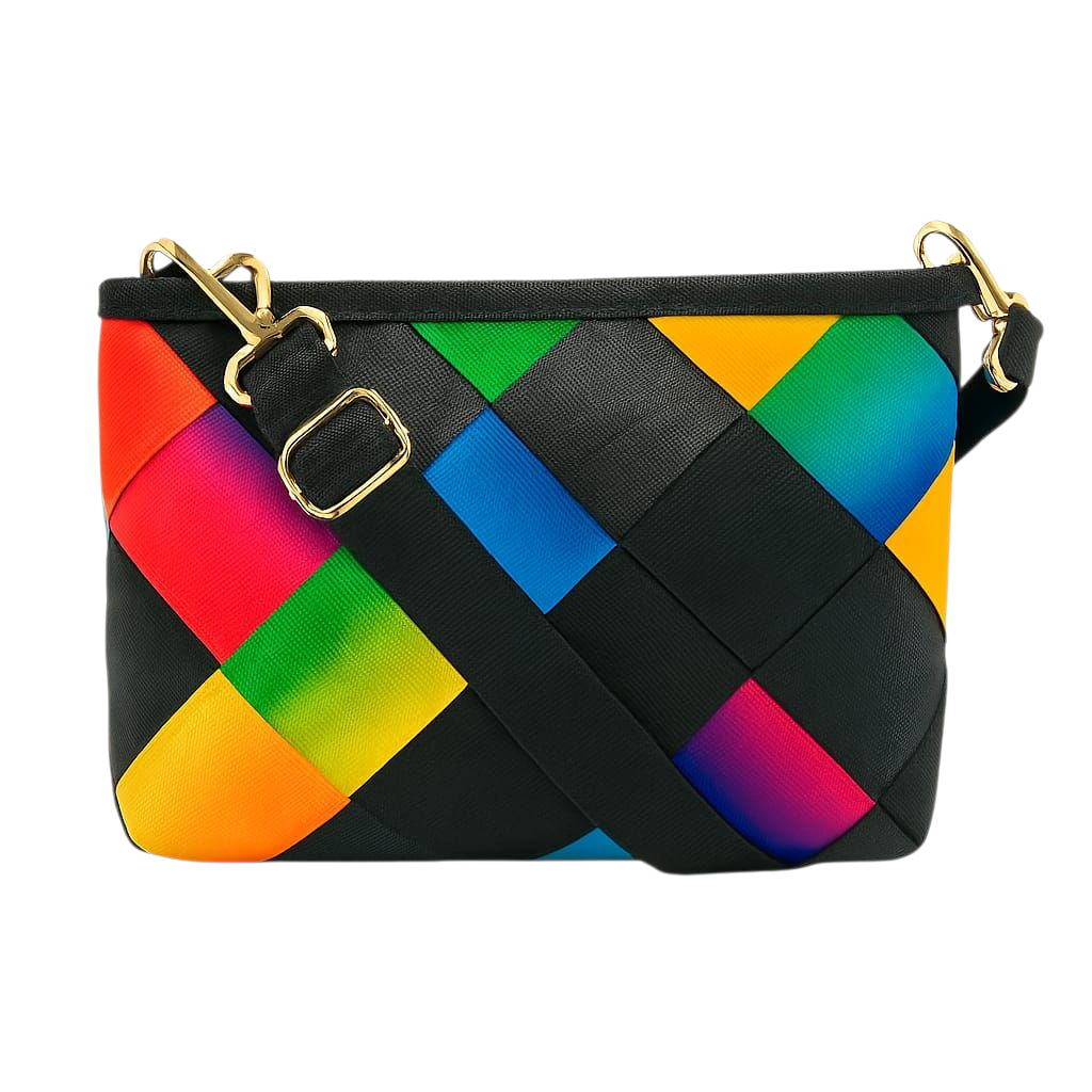 Woven Multi-Color Fashion Handbag with Adjustable strap ST2502