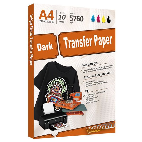 A4 Tshirt Transfer Paper - Dark - 10 Sheets