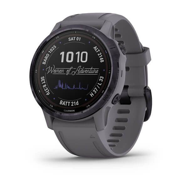 Garmin fenix 6S Pro Solar Edition Smartwatch (42mm) - Amethyst Steel with Shale Band