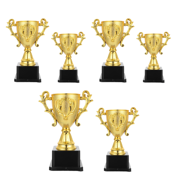 6PK Elegant Gold Award Trophy Cup - Achievement Trophy 18x13cm &amp; 14.5x10cm