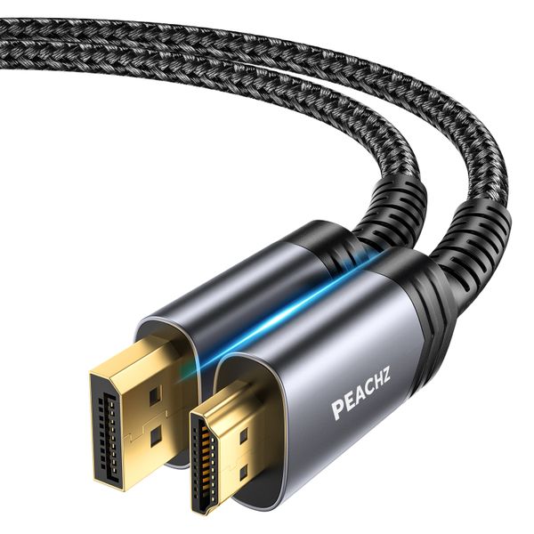Peachz DisplayPort to HDMI Cable 2M - 4K@30Hz Uni-Directional Video Cable