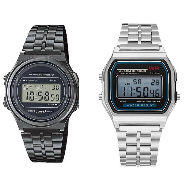 Atli Men Black, Silver Digital Retro Classic Vintage Bundle