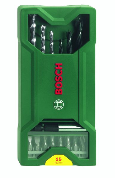 Bosch 15 Piece Mini-X-Line Mixed Drill &amp; Screwdriver Set