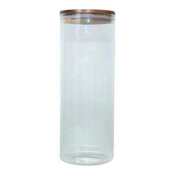 Canister 1.8L Glass With Acasia Wooden Lid