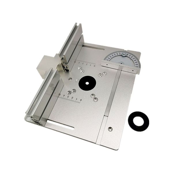 Aluminum Router Table Insert Plate Router Flip Plate Miter Gauge Guid