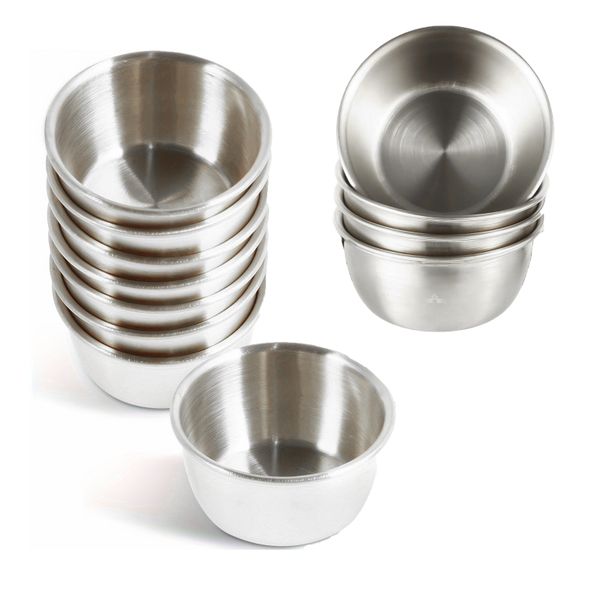 Alanes 12 Piece Stainless Steel Sauce Cups Sauce Dipping Bowl-40ML