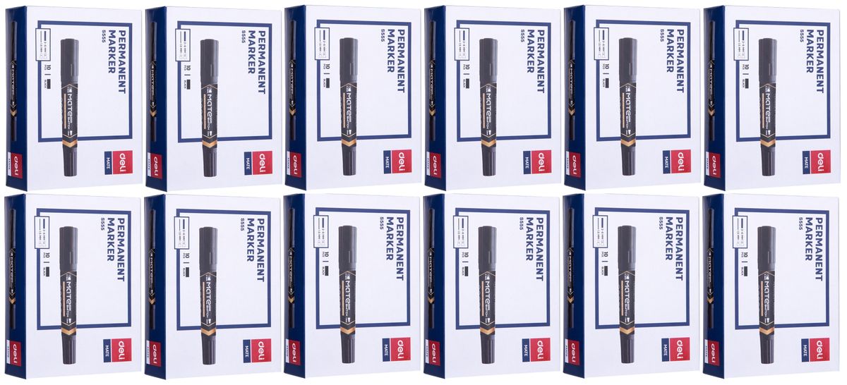 Deli Mate Dual Tip Permanent Marker Pack Of 120 S555 Black Shop Today. Get it Tomorrow