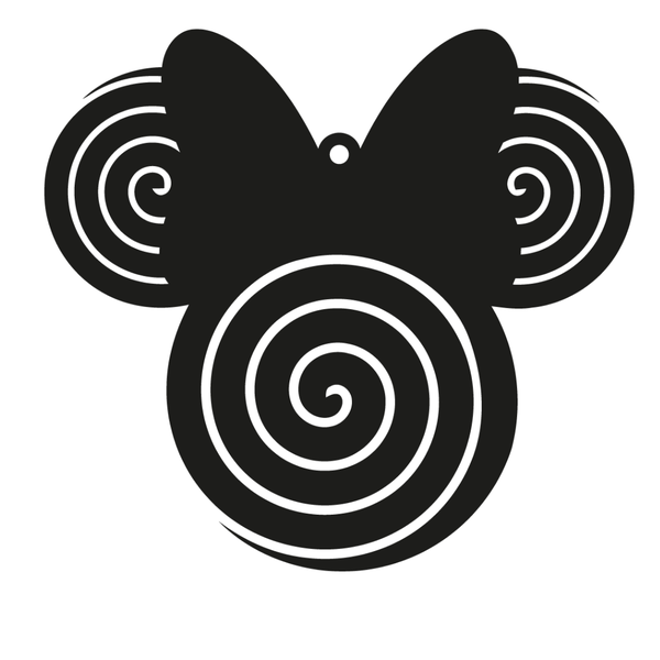 White Decal Sticker - Minnie Mouse 003 image