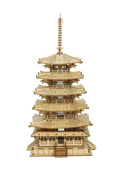 Robotime Rolife Wooden 3D DIY Puzzle - Five-storied Pagoda - 275 Pieces
