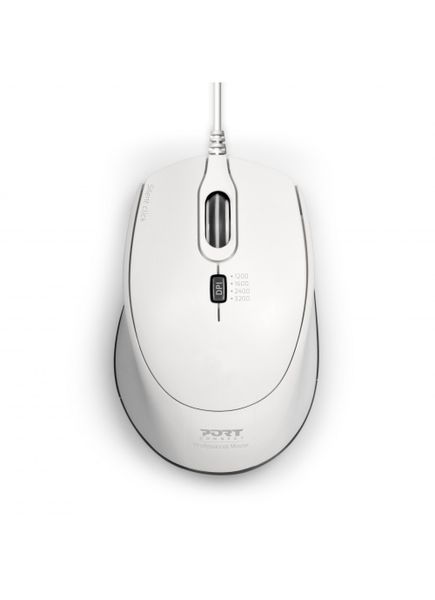 Port Office Pro Wired Silent Mouse White