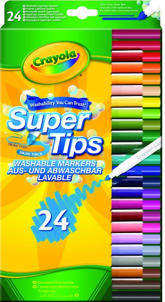 Crayola 24 Supertips Washable Markers