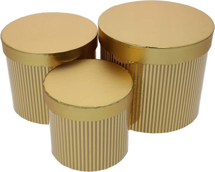 Hat Box Round Stripe 3pc