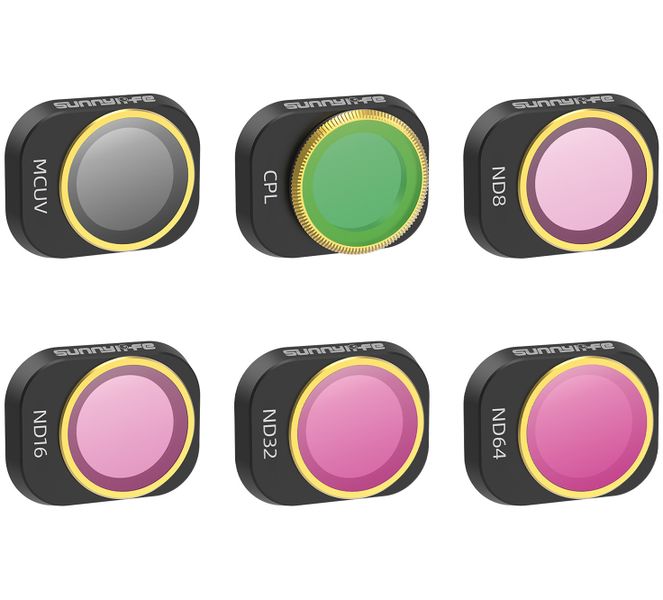 Filters Set Compatible with DJI Mini 4 Pro (CPL, UV,ND8, ND16, ND32, ND64)