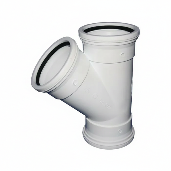 110mm 45-Degree Waste Junction Pipe Fitting - Durable SABS Approved