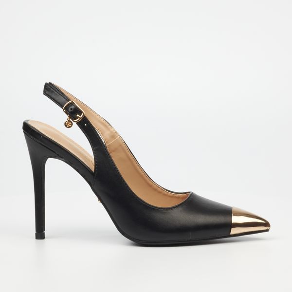 Miss Black Lola 34 Women Faux Leather Heel Court - Black