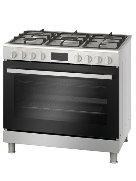 Bosch 90cm Gas Range Cooker Series 6 Stainless Steel