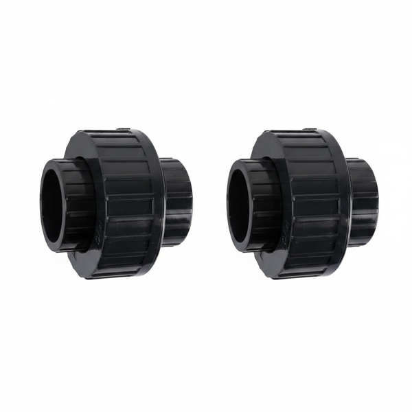 Union 40mm Solvent Weld Connector with O-Ring Seal - 2 Pack
