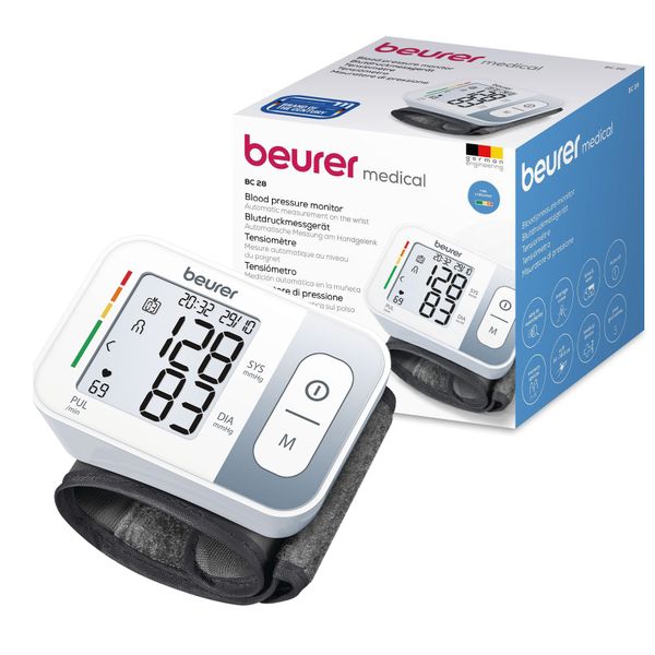 Beurer Germany Wrist Blood Pressure Monitor BC 28 Risk &amp; Arrhythmia Alert
