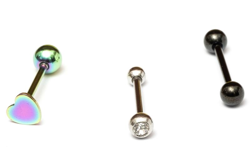 Fabulae Tongue Bar Piercing Set of 3, Celine