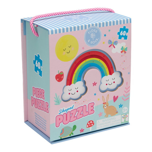 Floss &amp; Rock 60 Piece Shaped Puzzle Rainbow Unicorn