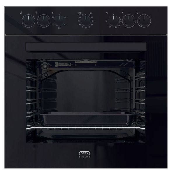 Defy - DBO 482 Slimline Oven- Static- Black- Undercounter