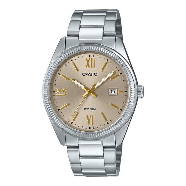 Casio Men Silver, Gold Metal Formal MTP1302DD9AVDF