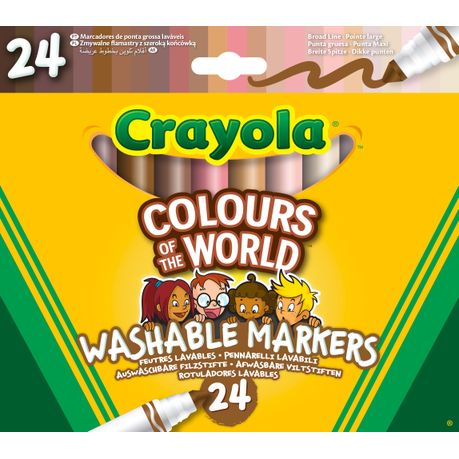 Crayola Colors of the World 24 Washable Markers Image