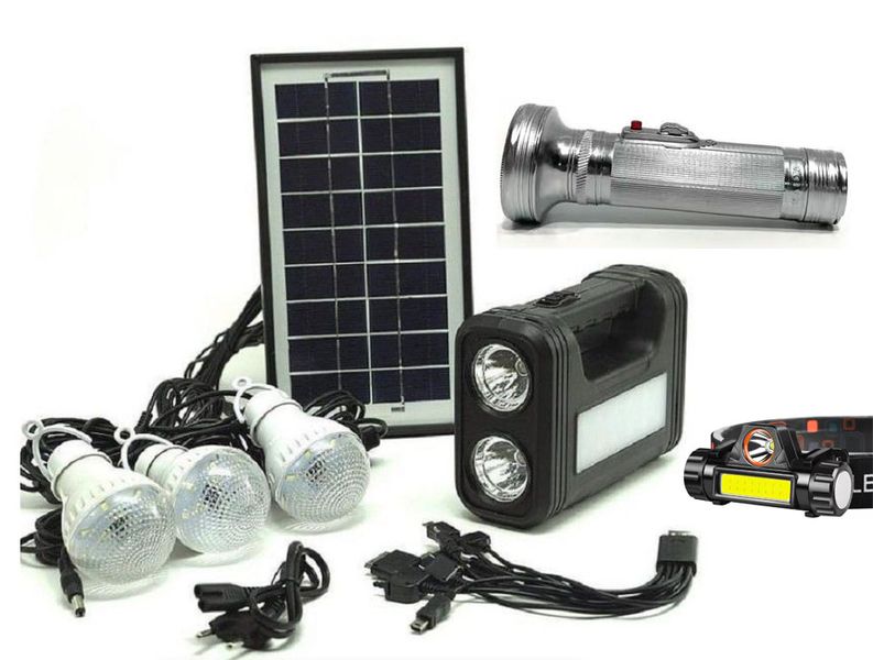 DrLight Classic Solar Lighting System With Headlamp and LED Torch