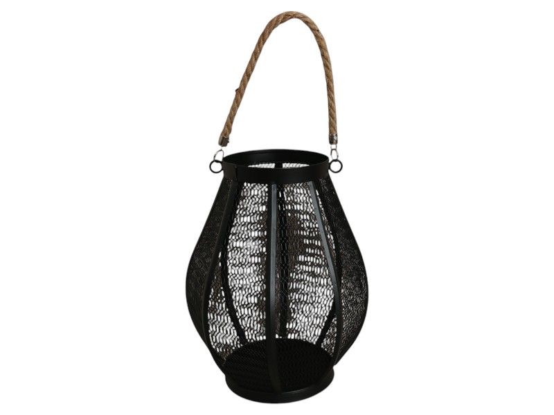 George &amp; Mason - Maya Lantern with Rope Handle - 33cm