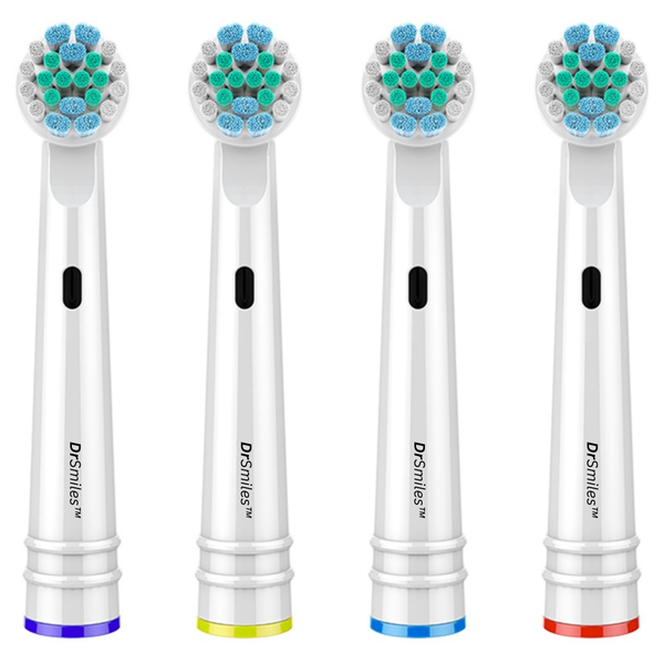 DrSmiles Replacement Heads for Oral-B Electric Toothbrush - 4 Pack - EB17-P