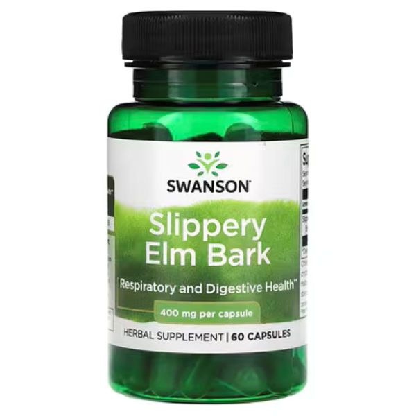 Swanson Slippery Elm Bark 400 mg - 60 Capsules