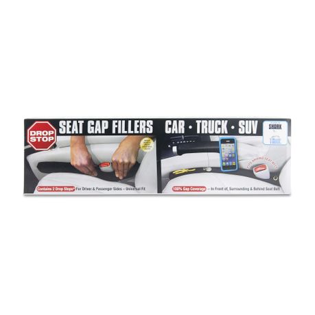 Drop stop vehicle outlet seat gap fillers