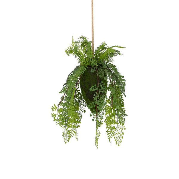 Faux Hanging Fern Plant