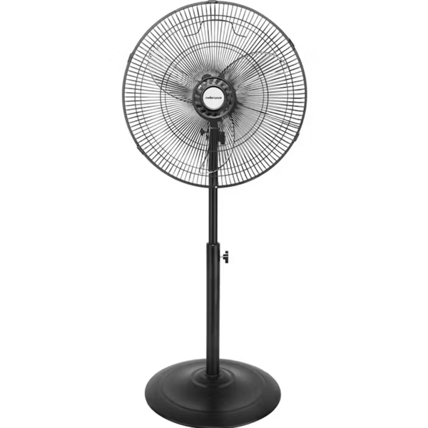 Mellerware Fan 3 Speed Height Adjustable Pedestal Steel Black 40cm 50W