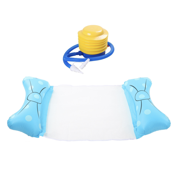 Inflatable Floating Pool Chair and Lounger with Foot Pump
