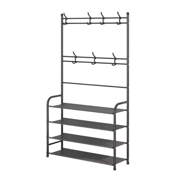 3-in-1 Shoe and Clothes Rack - 4-Tier