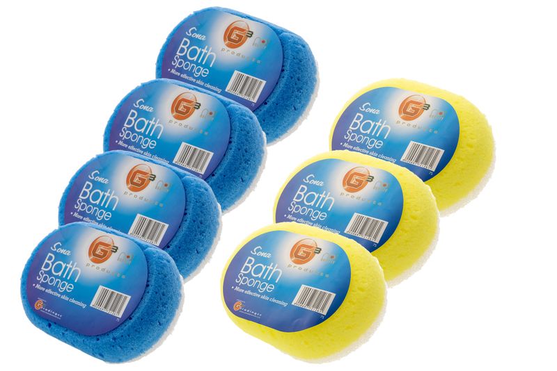 Sona Exfoliating Bath Sponge - 7 Piece Bundle