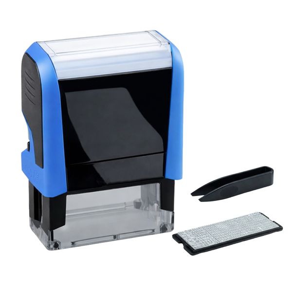 Self-Inking Stamp Set Name Marker Custom DIY Kit for Kids School Labels