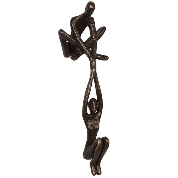 Home Decor Bronze Shelf Hanging Contemporary Couple - 20cm