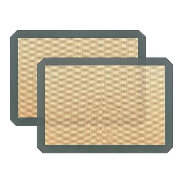Food Grade Silicone Baking Mat , Non-stick Roasting Sheet 40x30cm - 2 Piece