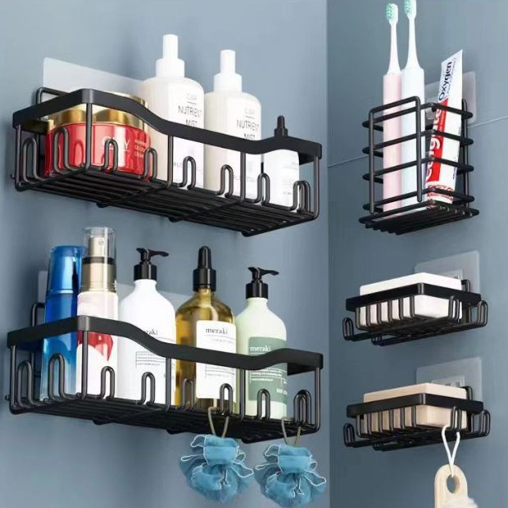 Shower Rack Caddy with Hooks Kitchen Organizer Storage Shelves Basket