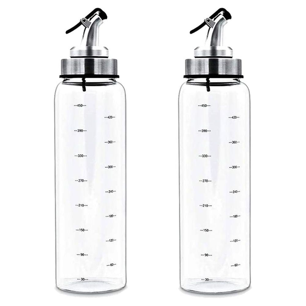 h Borosilicate Glass Oil Bottle - Set of 2