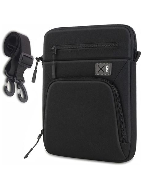 Yesido 11 Inch Messenger Shoulder Bag - Adjustable Strap - Black
