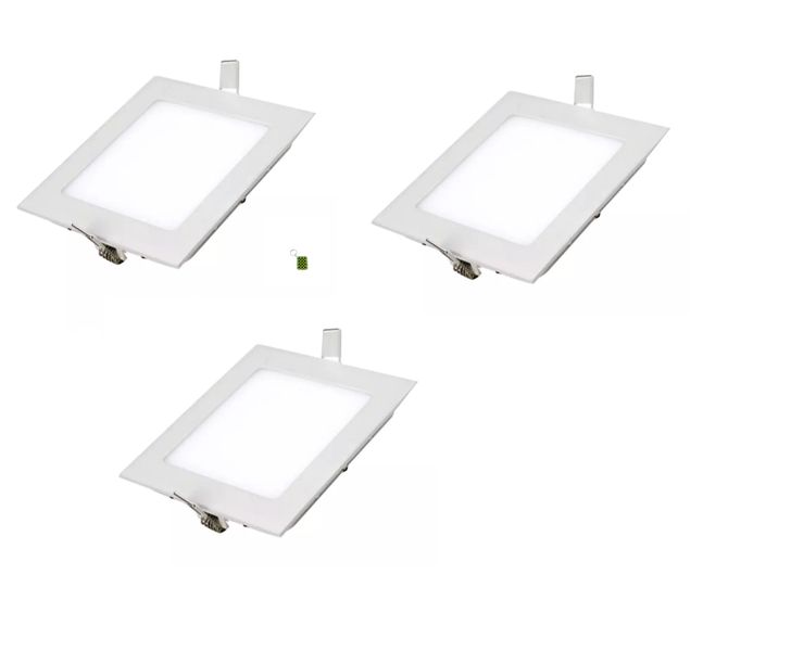 Aerbes Set of 3 AB-Z898-3 Square Concealed Panel Ceiling Light 6W +Keychain