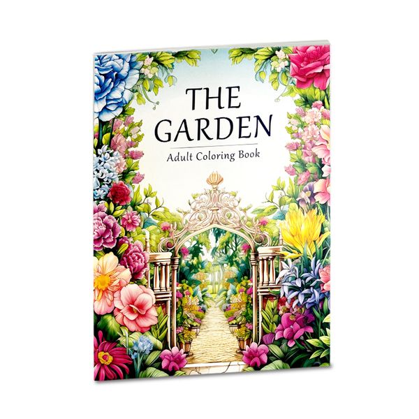 THE GARDEN Coloring Book - 160G A4 | Double-Sided Floral Garden Art Q9