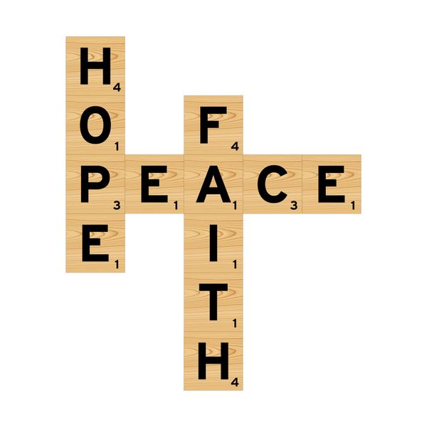 Scrabble - Hope, Peace, Faith