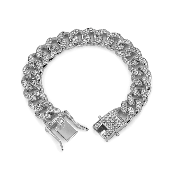 Silver Crystal Cuba Bracelet
