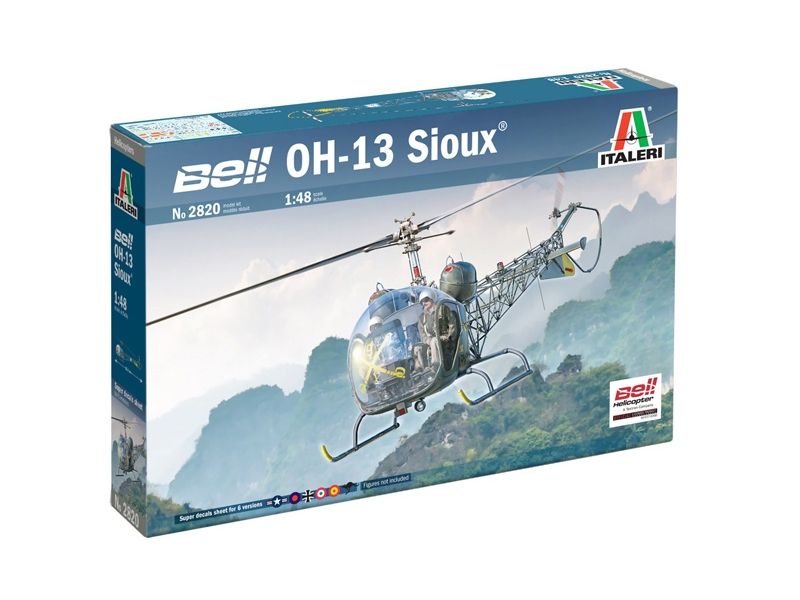 Italeri 1/48 OH-13 Sioux Helicopter Plastic Model Kit