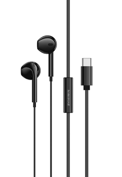 Borofone M99 USB-C Earphones with Mic - 14mm Drivers, 1.2m TPE Cable